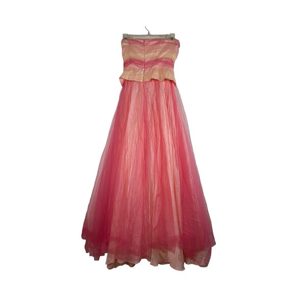 Vintage DE LARU Collection Formal Prom Or Wedding Gown Sz5/6 Pink - Picture 4 of 13